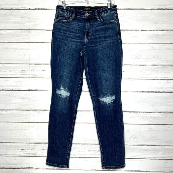 Judy Blue Slim Fit Dark Wash Stretch Denim Jeans Size 7/28 - Picture 1 of 12